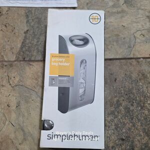 Simplehuman KT1000 Grocery Bag Holder Brushed Stainless Steel Wall Mount NEW